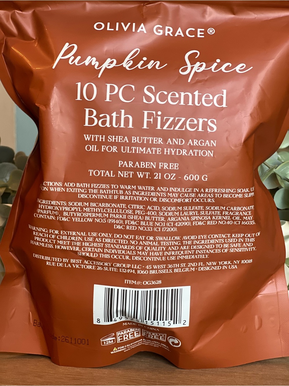Olivia Rae Pumpkin Spice 10-Pack Scented Bath Fizzers - Picture 2 of 2